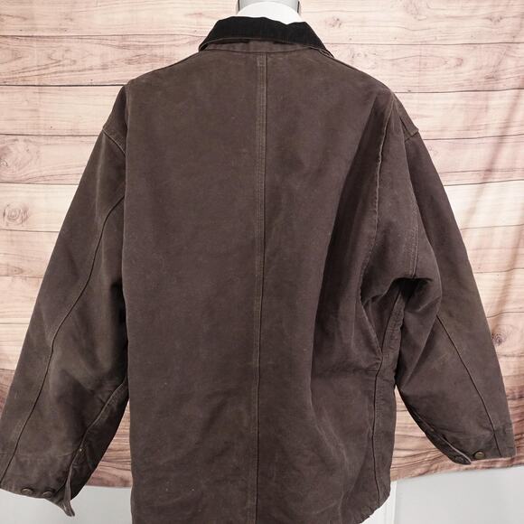 Carhartt Coat Mens 3XL Dark Brown Chore Blanket Lined Corduroy Collar C02 DKB - Picture 6 of 12